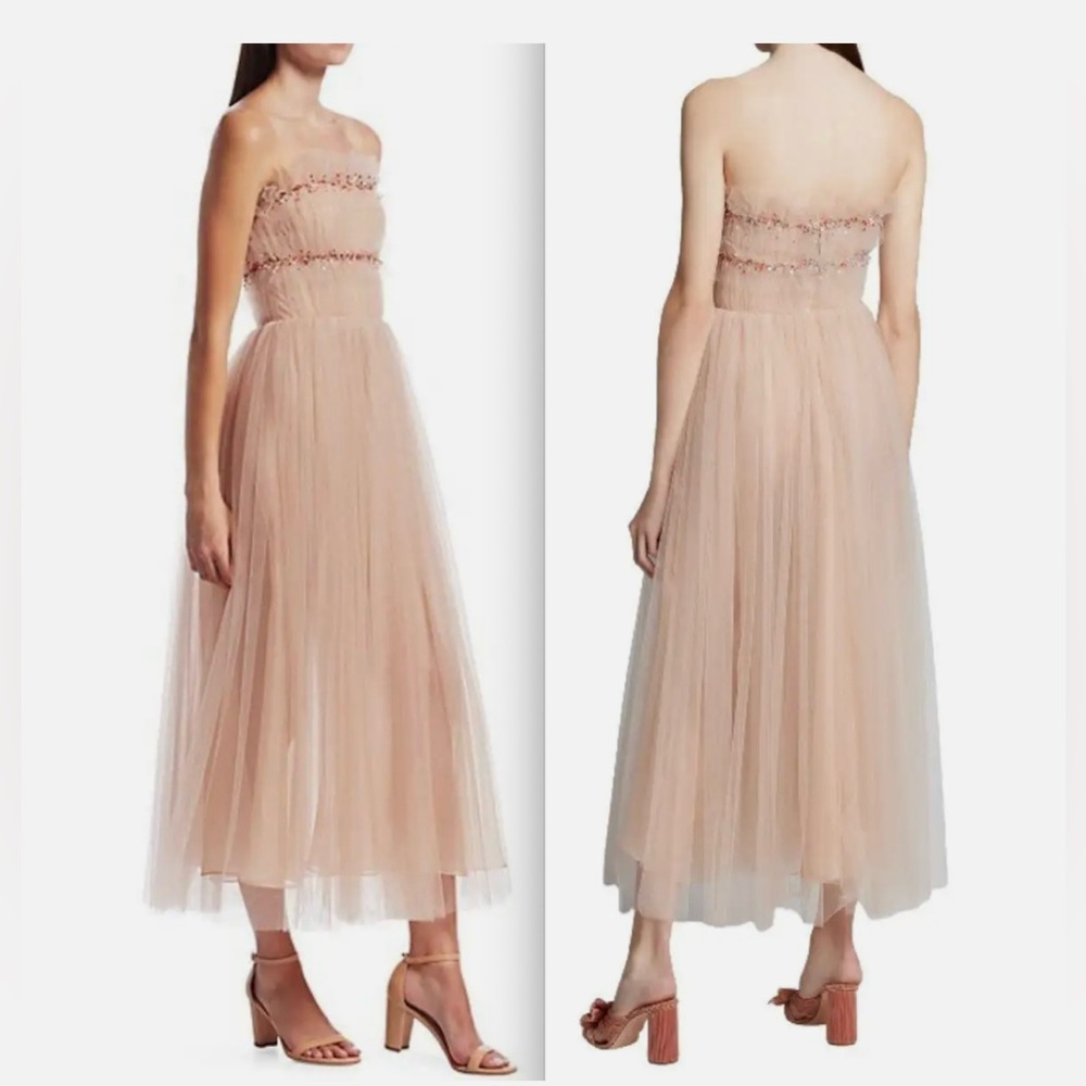 Jason Wu pink embellished tulle strapless dress - worn once/perfect condition!!!
